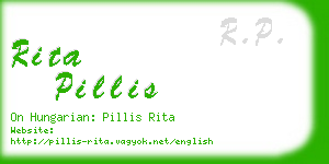 rita pillis business card